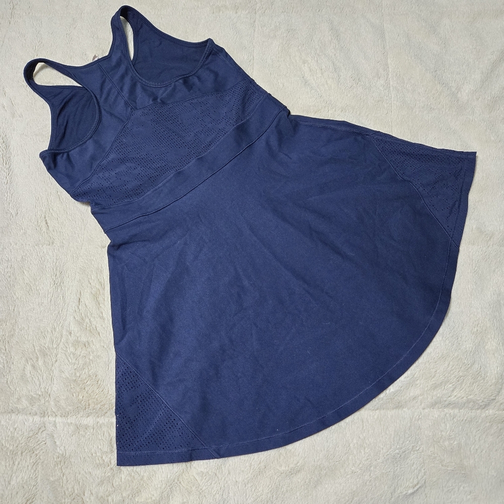 Under Armour Court Dress Tennis Golf Pickleball, navy racerback, M - Picture 2 of 16